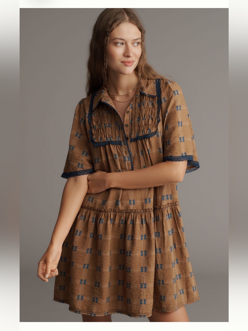 Pilcro Short-Sleeve Tunic Shirt Dress